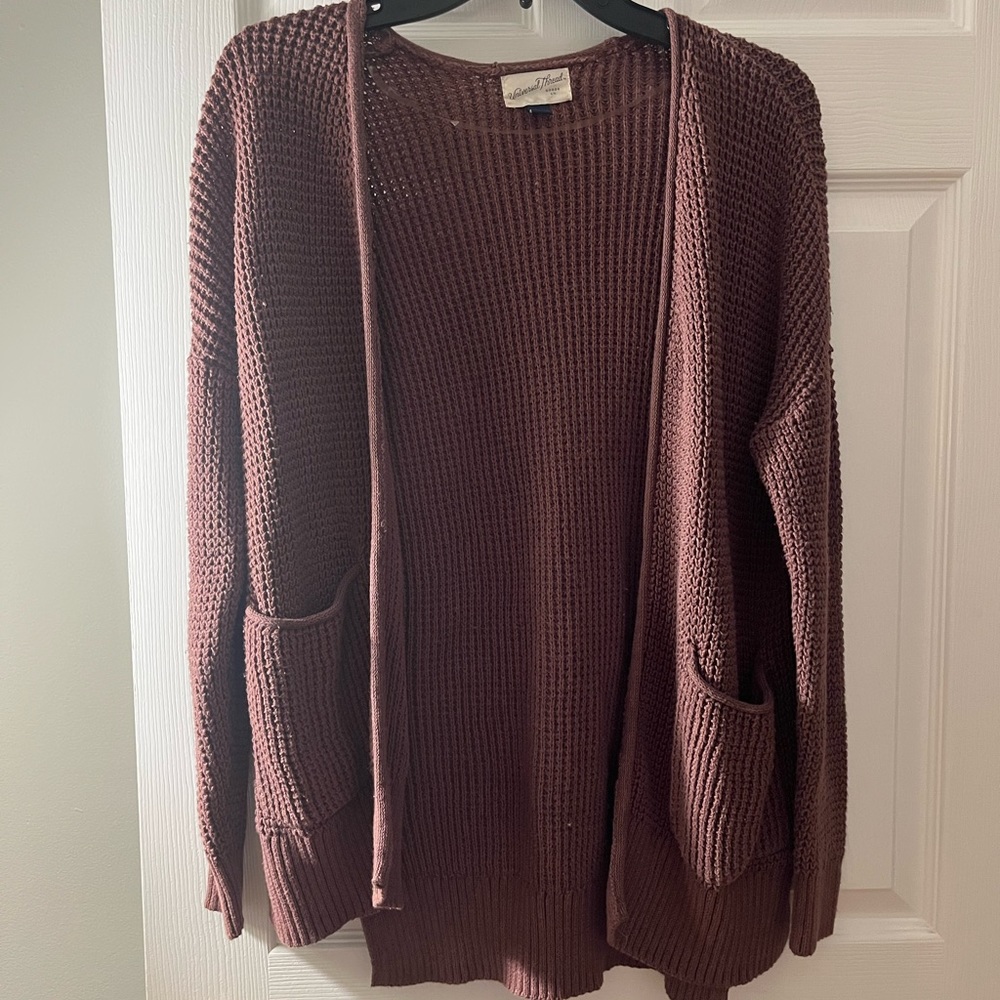 Rose colored cardigan